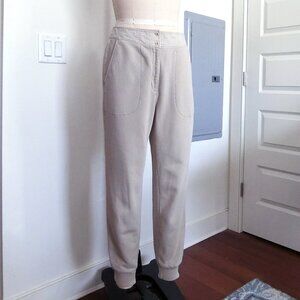 Something Navy Cream Tan Jogger Sweatpants | Cotton Lounge Pants | Size M